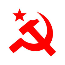 2x Soviet Russian Hammer and Sickle Flag Decal Sticker Different colors &amp; size - £3.57 GBP+