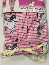 Women&#39;s Unicorn Stars Pink Sleep Jogger Pockets Plus Size 3X 22W-24W Brand NEW - £4.59 GBP