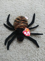 Nwt Ty Beanie Baby - 1996-97 Spinner The Spider Halloween Toy Free Us Shipping - £5.35 GBP