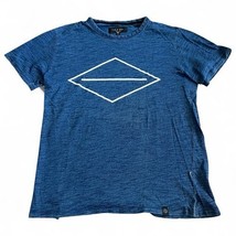 Rag &amp; Bone New York Men’s Graphic T Shirt Sz L Heather Indigo Blue 100% ... - $29.65