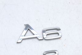 05-11 AUDI A6 QUATTRO REAR TRUNK LID EMBLEM BADGE E6215 image 2