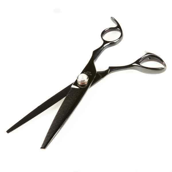 Primary image for Professional Grooming Shears Black Pearl 47 Tooth Thinning Blending Scissor 7"