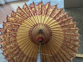Vintage  Japanese Bamboo and Rice Paper Umbrella - £69.30 GBP