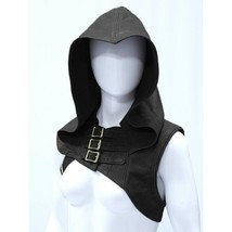 Medieval Buckle Shoulder Armor Cloak Leather Headsuit Retro Renaissance ... - £142.87 GBP