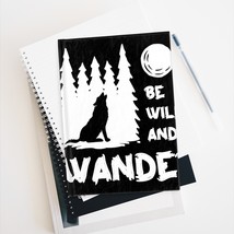 Wild and Wander Black and White Wolf Moon Journal with 128 Blank Pages f... - £20.97 GBP