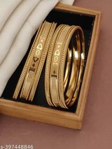 South Indian Women 2  Pcs Bangles/ Bracelet Gold Plated Fashion Wedding Jewelry - £24.23 GBP