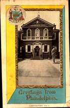 Greetings From Philadelphia-Carpenters Hall-Vintage Postcard 1911-Bk47 - £3.89 GBP