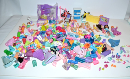Polly Pocket huge Lot Dolls Rubber Clothes Accessories Shoes etc... - £30.14 GBP
