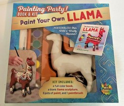  Paint Your Own LLama Painting Party Kit &amp; Book W/Blank Llama Sculpture ... - £11.71 GBP