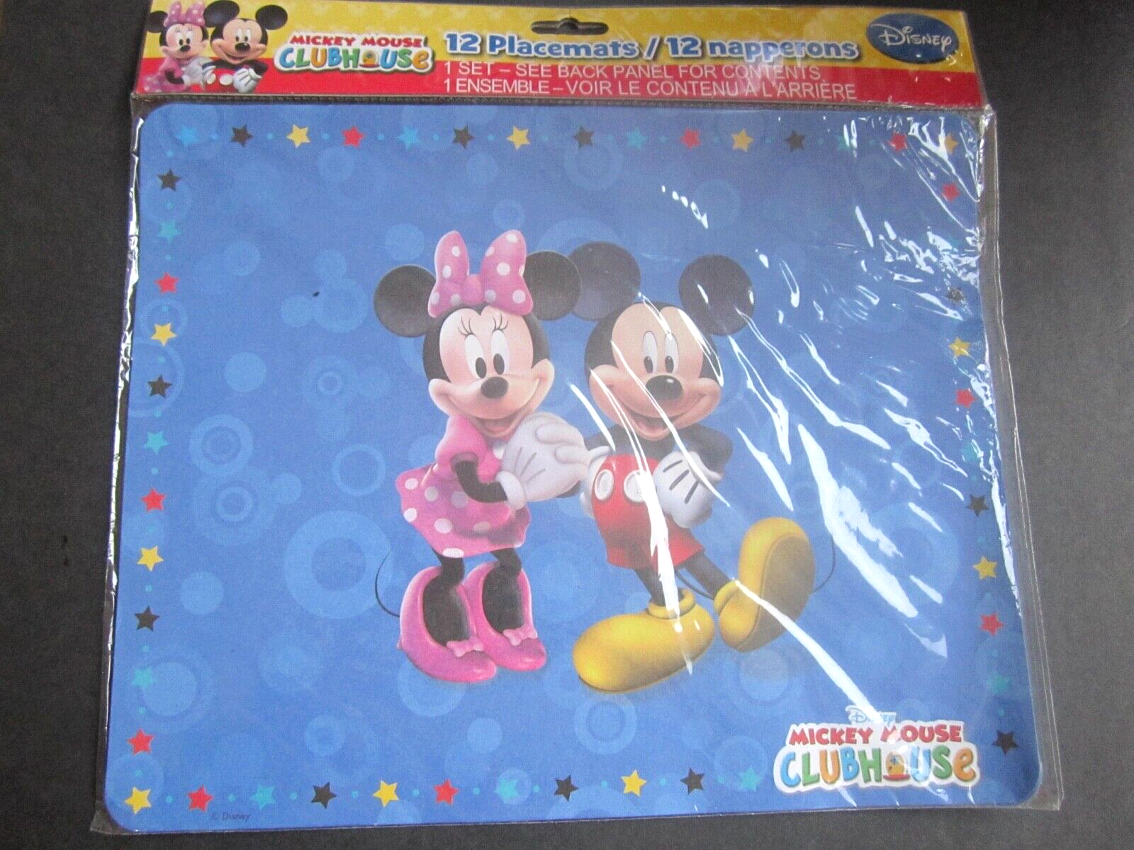 Disney Mickey & Minnie 12 Paper Placemats 13" x 10.5" Pkg New! - $7.92