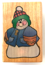 Comotion Rubber Stamp All Bundled Up Snowman 811 Winter 2  x 1.25&quot; - £1.95 GBP