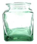 Recycled Green Glass Jar No Lid Made In Spain 5.5” - $27.28 CAD