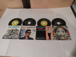 Lot of 4  45&#39;s and Picture Sleeves  Roy Orbison  Tony Orlando - £17.65 GBP