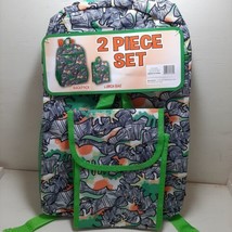 Kids Backpack With Matching Lunch Box, New! Dinosaur Theme - £15.37 GBP