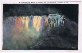 Postcard Horseshoe Falls In Winter Illumination Niagara Falls - £3.09 GBP