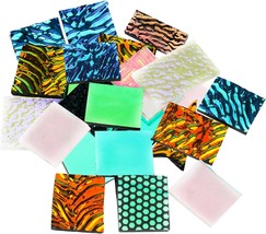 Dichroic Glass, 5 Bags COE90 Fusing Glass Sheet Transparent Stained Glass  - £36.89 GBP