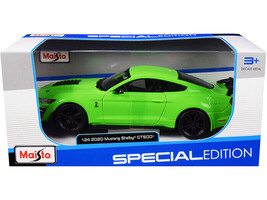 2020 Ford Mustang Shelby GT500 Bright Green 1/24 Diecast Car Maisto - £27.47 GBP