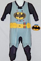 Baby Boy&#39;s Pajamas Sleep Outfit Batman Sizes 9 12 24 Months One Piece Zip NEW - £14.30 GBP
