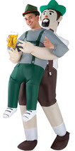 Mens Lederhosen Pick Me Up Inflatable Costume - Great Illusion Fancy Dress Outfi - $135.74