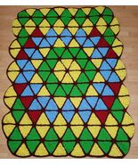 Crochet Afghan Granny Square Blanket Throw 80s Stranger Things Handmade ... - $28.78