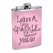 Leave a Sparkle Em1 Flask 8oz Stainless Steel Hip Drinking Whiskey - £11.57 GBP