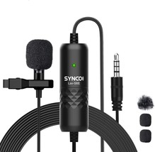 Lavalier Microphone, Moman S6E Mini Lapel Mic Omnidirectional Condenser,... - £23.94 GBP