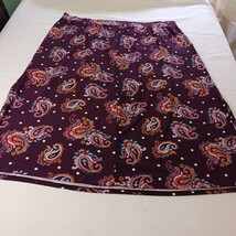 Terra & Sky TS39849 Women's Red Paisley Pull-On Skirt Plus Size 3X (24W-26W) image 2