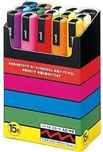 Uni Posca PENS PC-5M 15C 15 Color Paint Markers Poster Color Japan Import - £28.28 GBP