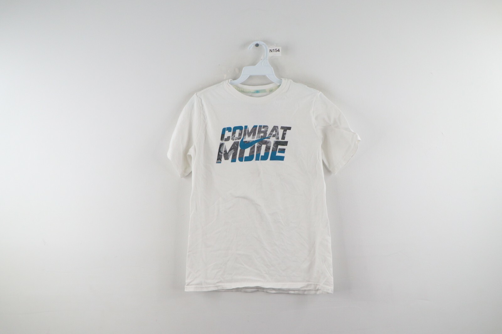 Nike Youth Medium Spell Out Big Swoosh Logo Combat Mode Short Sleeve T-S... - $18.76