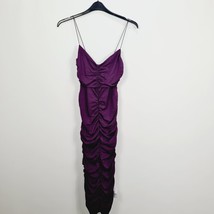 ASOS DESIGN - BNWT - Ruched Cami Strappy Midi Dress- Plum - UK 10 - £17.81 GBP