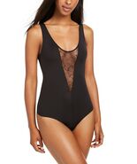 Vince Camuto Women&#39;s Lydia Thong Bodysuit Black Size Medium Lace detail - $34.49 CAD
