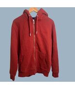 Superdry Burgundy Fleece LinedVintage Logo Embroidered Zip Hoodie, Women... - $21.03 CAD