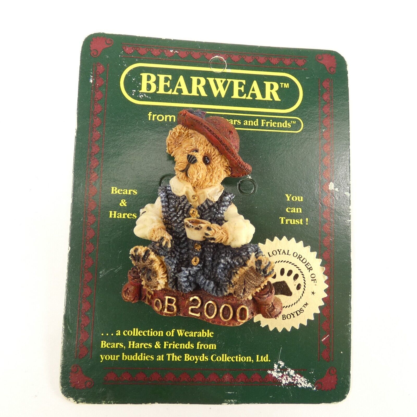 Primary image for Boyds Bears FOB 2000 Bearwear Pin # 02000-11 WJJ84