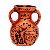 Antique Canakkale Turkish Ottoman WWI Memorial Vase Pottery Corporal Seyit - £51.03 GBP