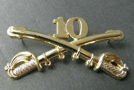 Us Army 10TH Cavalry Regiment Swords Buffalo Soldiers Large Pin Badge 2.25 Inch - £6.99 GBP
