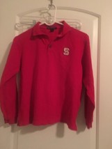 Port Authority Boys Red Long Sleeve Polo Shirt N.C. State Wolfpack Size Large  - £28.27 GBP