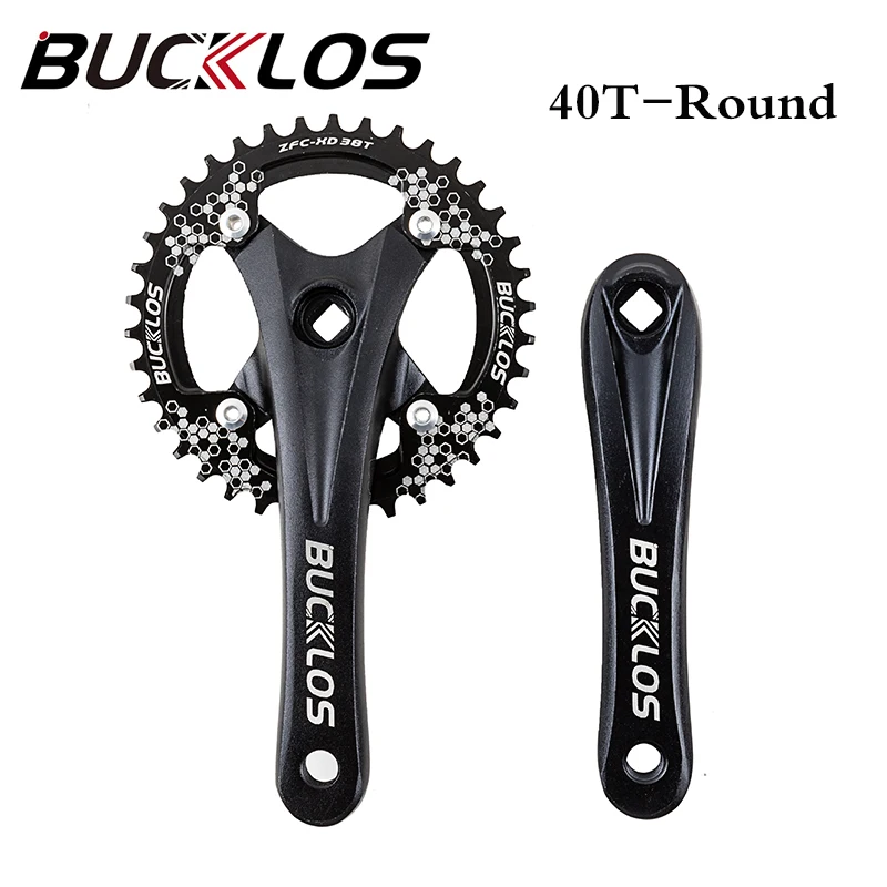 BUCKLOS MTB Crankset 104BCD Bicycle Crankset 32/34/36/38/40/42Tsquare Hole Bike  - £100.16 GBP