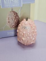 Hallmark Keepsake Easter Ornament 1992 Springtime Egg Pink Cake Topper MIB - $10.70