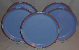 Set (5) Dansk BLUE MESA PATTERN Dinner Plates MADE IN JAPAN/Portugal - £186.40 GBP