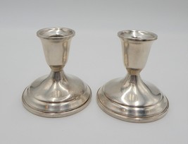 Towle Sterling Silver Vintage Pair of candlesticks Weighted Reinforced - £43.20 GBP