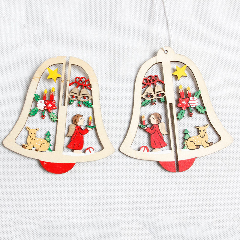 Christmas Tree Ornaments Hanging Xmas Tree Bell Star 3D Drop Ornaments H... - $1.99