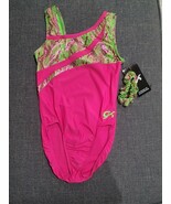GK Elite Adult Small, Women’s Gymnastics Dance Leotard New pink green Me... - $560.27 MXN