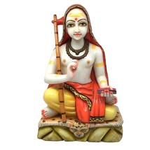 Pure Marble India Adi Guru Shankaracharya Shankara Statue Murti Idol 14.5&quot; - $1,732.50