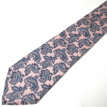Nat Greenblatt Orange New Haven Pink Blue Paisley Tie 58&quot; x 3.25&quot; - £49.74 GBP