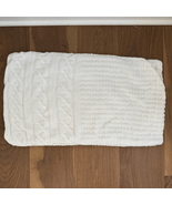 Pottery Barn Ivory Sweater Cable Knit Lumbar Pillow Cover Only 26” x 16” - €23,48 EUR