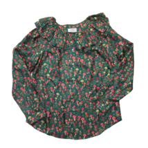 NWT J.Crew Collection Silk-twill Ruffle-collar Top in Mushroom Floral Blouse S - £48.34 GBP