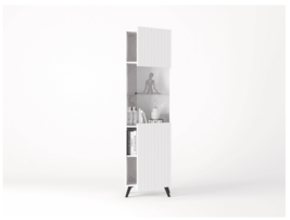 Atlantis Matte White Tall Display Cabinet - £318.33 GBP