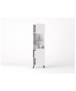 Atlantis Matte White Tall Display Cabinet - £319.51 GBP
