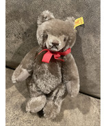 Vtg Steiff Classic Teddy Bear Germany Made 0202/26 Caramel Brown Red Rib... - $44.54