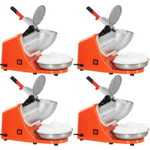 4Pcs Electric Ice Crusher Shaver Machine Shaved Ice Snow Cone Maker 143 Lbs - £222.21 GBP